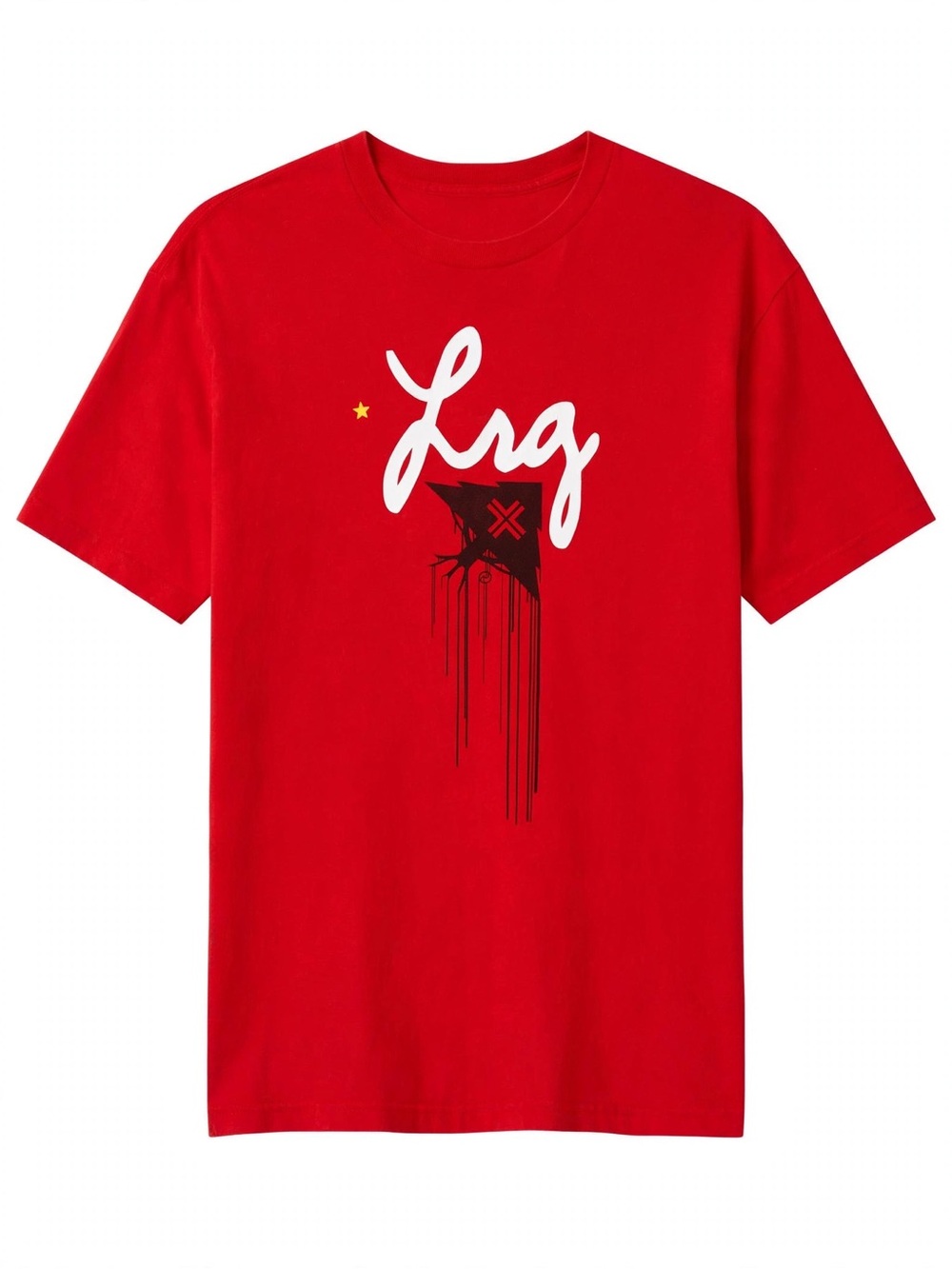 LRG Men's Short Sleeve T-Shirt 3xl Red Graphic Print Cotton Blend Logo